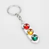 Crystal traffic lights - metal keychainKeyrings
