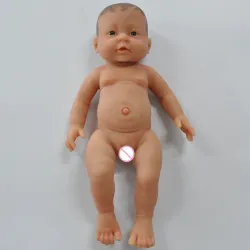 Realistic newborn - baby girl - soft silicone doll - 41cm - 2000gEducational