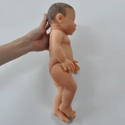Realistic newborn - baby girl - soft silicone doll - 41cm - 2000gEducational