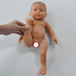 Realistic newborn - baby girl - soft silicone doll - 41cm - 2000gEducational