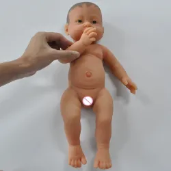 Realistic newborn - baby girl - soft silicone doll - 41cm - 2000gEducational