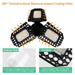 LED bulb - foldable lamp - high power - E27 - 110V - 220V - 40W - 60W - 80WE27
