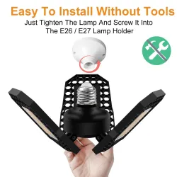 LED bulb - foldable lamp - high power - E27 - 110V - 220V - 40W - 60W - 80WE27