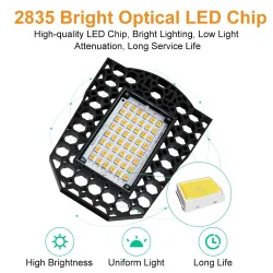 LED bulb - foldable lamp - high power - E27 - 110V - 220V - 40W - 60W - 80WE27
