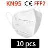 KN95 / FFP2 - protective mouth / face mask - five-layer - antibacterial - reusable - 10 - 100 piecesMouth masks