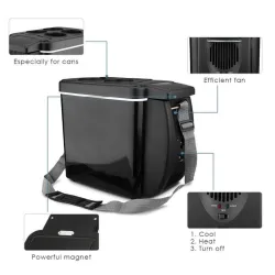 Car / camping mini refrigerator - freezer - with heating function - 6L - 12VInterior accessories