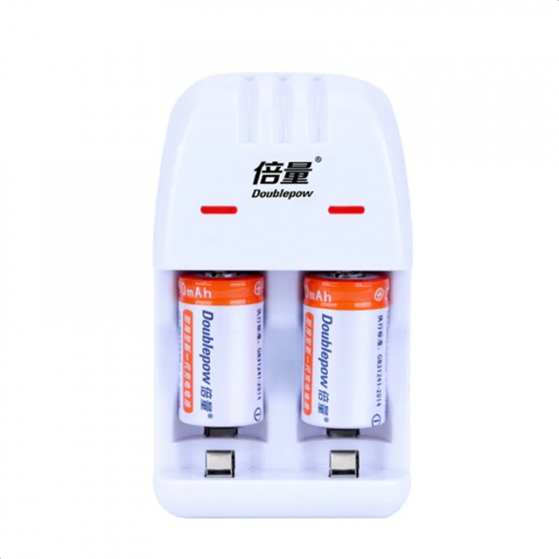 2 pieces Cr2 200mAh rechargeable battery - with Cr2/CR123A universal smart chargerBattery