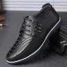 Casual leather shoes - breathable - with lacesShoes