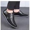 Casual leather shoes - breathable - with lacesShoes