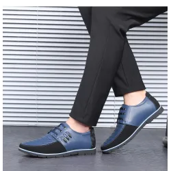 Casual leather shoes - breathable - with lacesShoes