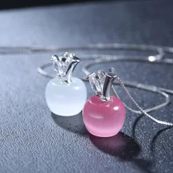 Apple shaped pendant - necklace - 925 sterling silverNecklaces