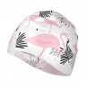 Flowers / flamingo - silicone swimming cap - long hair protectionSwimming
