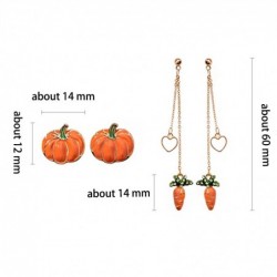 Pumpkin / carrot - long / stud long earringsEarrings