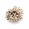 Vintage round flower - brooch with crystalsBrooches