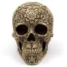 Skull statue - with floral carving - Halloween decorationHalloween & Party