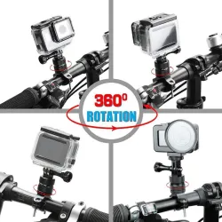 Bicycle / motorcycle handlebar aluminum clamp - holder - for GoPro Hero / XiaomiMounts