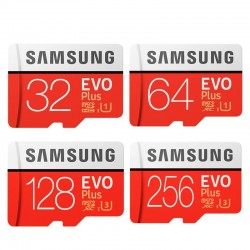 Samsung EVO Plus - memory card - micro SD - class 10 - U3 - TF - 32GB / 64GB / 128GB / 256GBMicro SD