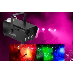 Mini fog machine - 500W - LED - RGB - wireless - with remote controlFestive & Party