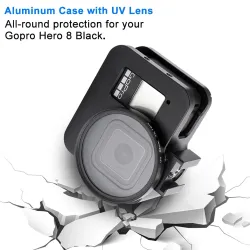 GoPro Hero 8 protective case - aluminum frame - with UV lens filterProtection