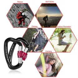 25KN carabiner - with screw lock buckle - for hiking / rock climbing / campingSurvival tools