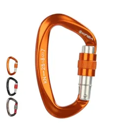 Carabiner - safety screw buckle - for climbing - camping - hiking - 25kN - 1 piece / 2 pieces / 5 piecesSurvival tools