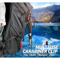 Carabiner clip - lock buckle hook - for fishing / hiking / camping - 6 piecesTools