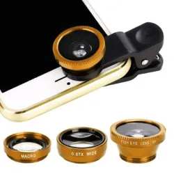 3 in 1 camera lens kit - fisheye / macro / wide angle - with clip - for SmartphonesLenses & filters