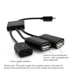 4 in 1 - micro 2.0 USB charging cable - Host - Hub - OTG - 4-ports splitterSplitters