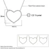 Heart-shaped pendant with necklace - with crystals - rose goldNecklaces