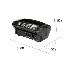 Spider beam stage light - portable - moving head - LED - RGBW - 8x 10WStage & events lighting