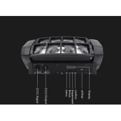 Spider beam stage light - portable - moving head - LED - RGBW - 8x 10WStage & events lighting