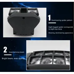 Spider beam stage light - portable - moving head - LED - RGBW - 8x 10WStage & events lighting