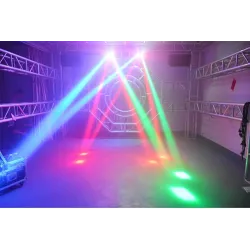 Spider beam stage light - portable - moving head - LED - RGBW - 8x 10WStage & events lighting