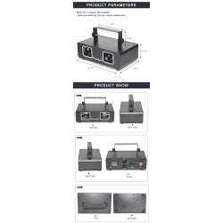 Disco / stage laser light - 2 lens projector - RGBStage & events lighting