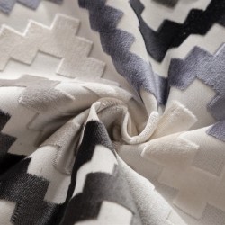 Velvet cushion cover - zigzag pattern - 45 * 45cm / 50 * 50cm / 30 * 50cmCushion covers