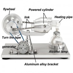 Hot air stirling engine - model - educational toyEducational