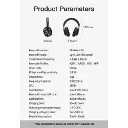Bluedio 7th - wireless headphones - Bluetooth - noise cancelling - with microphone / voice controlEar- & Headphones
