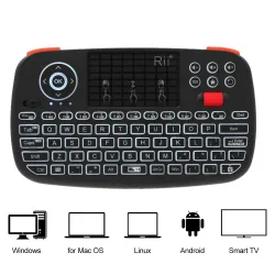Rii i4 - mini wireless keyboard - Bluetooth - English / Russian / Spanish / French / Hebrew layoutKeyboards