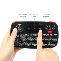 Rii i4 - mini wireless keyboard - Bluetooth - English / Russian / Spanish / French / Hebrew layoutKeyboards