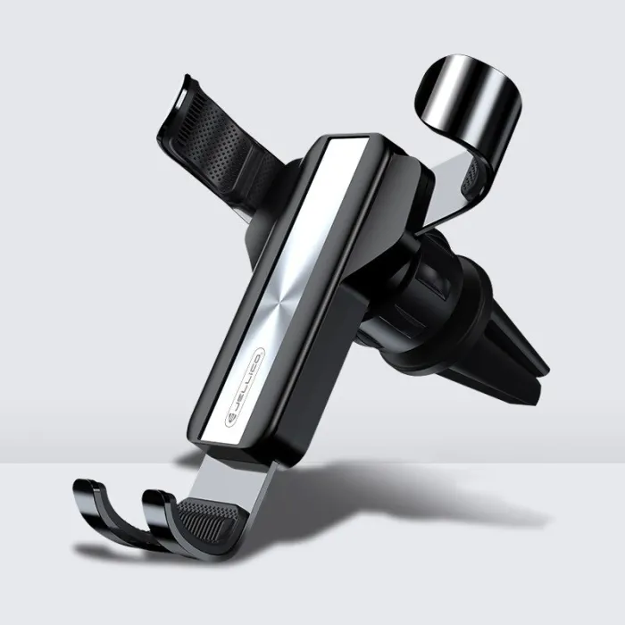 Gravity phone holder - for car air vent - 3 point support - with safety lockHolders