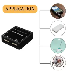 Double USB regulator - solar charger - for phones / power bank / fans - 5-20V - 5V 3ASolar panels