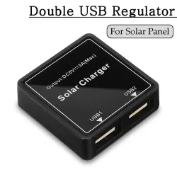 Double USB regulator - solar charger - for phones / power bank / fans - 5-20V - 5V 3ASolar panels
