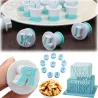 Alphabet / numbers / symbols - baking mold - 40 piecesBakeware