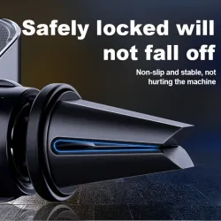 Gravity phone holder - for car air vent - 3 point support - with safety lockHolders
