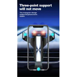 Gravity phone holder - for car air vent - 3 point support - with safety lockHolders