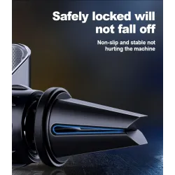 Gravity phone holder - for car air vent - 3 point support - with safety lockHolders