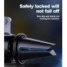 Gravity phone holder - for car air vent - 3 point support - with safety lockHolders