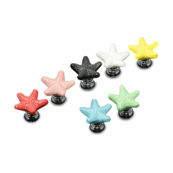 Starfish shaped furniture knobs - ceramic handles