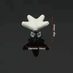 Starfish shaped furniture knobs - ceramic handlesFurniture