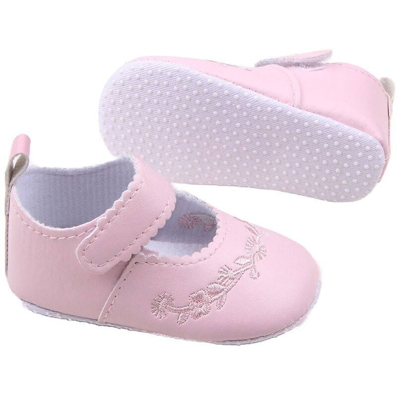 Leather shoes - with flower design - for newborns / babiesShoes